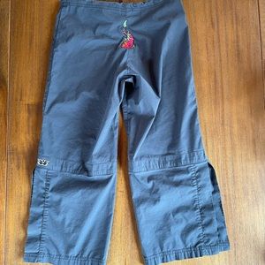 Be Present Mobility Yoga Pants gray with koi fish embroidery Size S
